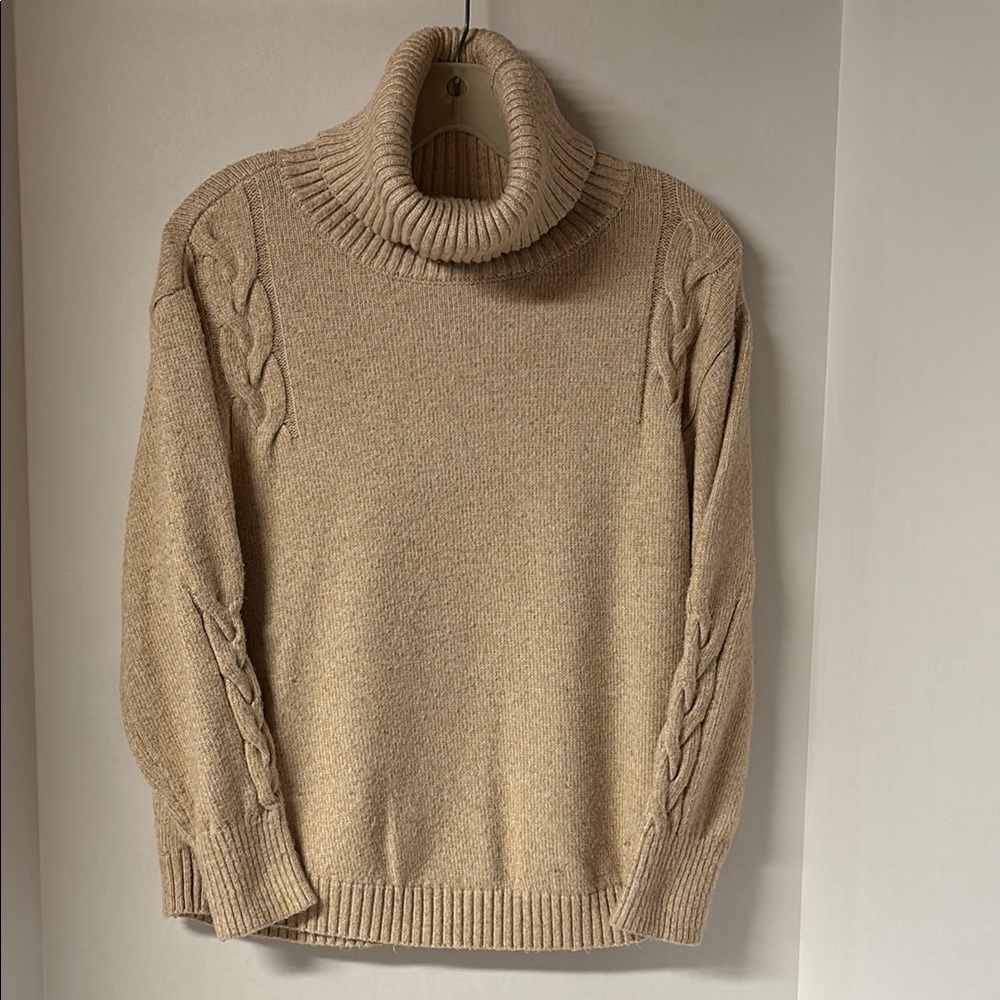 Ladies St. John’s Bay Tan Turtleneck Sweater